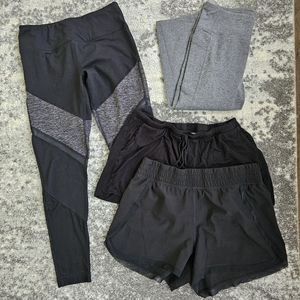 SOLD 4 Piece Bundle Workout Activewear Bottoms Yoga Leggings Athletic Shorts M 8